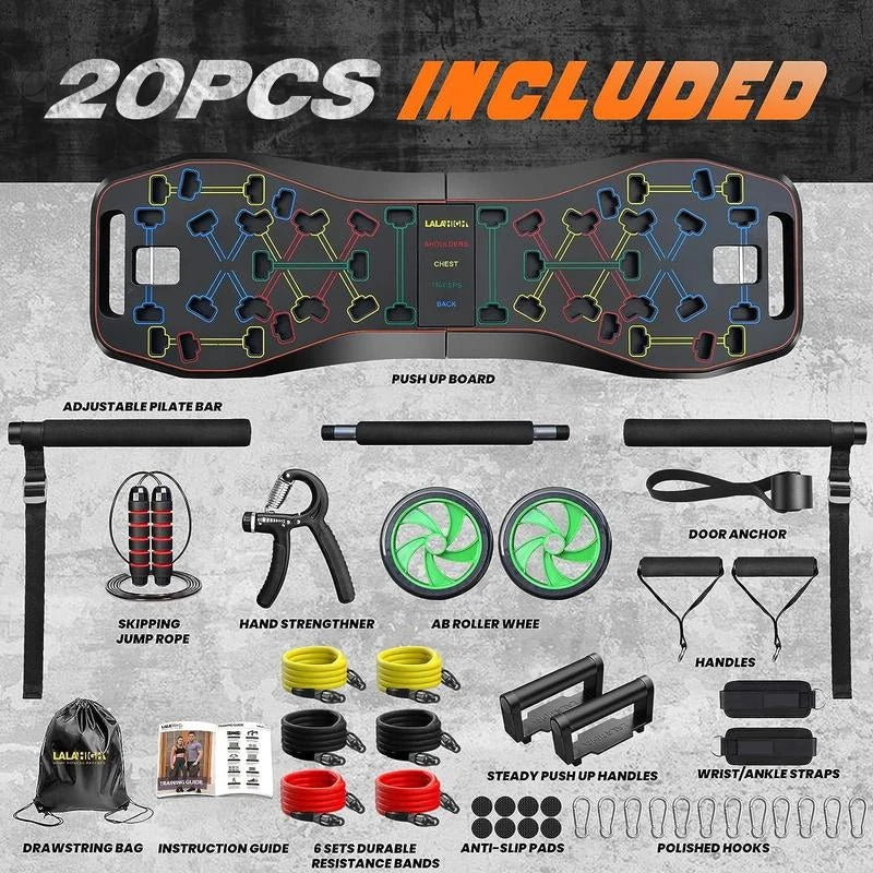 LALAHIGH Emurdyon Portable Home Gym System: Home-Friendly, High-Quality Materials, Versatile Training Options, Perfect for All Fitness Levels,Portable - Specification: 16PCS-Delux Plus