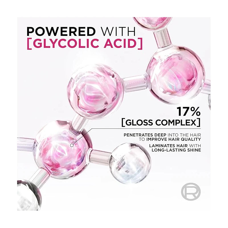 L'Oreal Paris Elvive Glycolic Gloss Lamination Rinse-Off Treatment, With Gloss Complex and Glycolic Acid, Fills and Seals Hair Fibres, For Long-lasting Smooth & Shiny Hair, Ideal for Dull Hair, 200ml