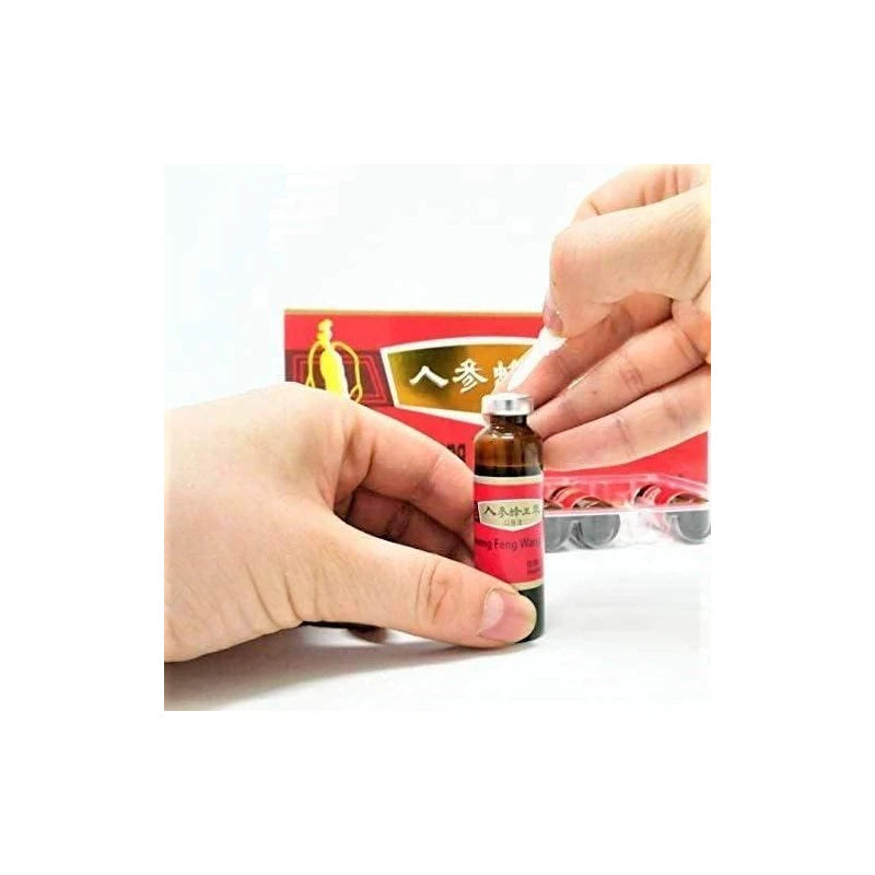 GinSen - (Original) 3 Boxes Ginseng Royal Jelly Oral Liquid, Red Panax Ginseng & Royal Jelly Improves Stamina, Memory, Focus, Clarity, Immunity & Energy Support,(3x10x10ml)