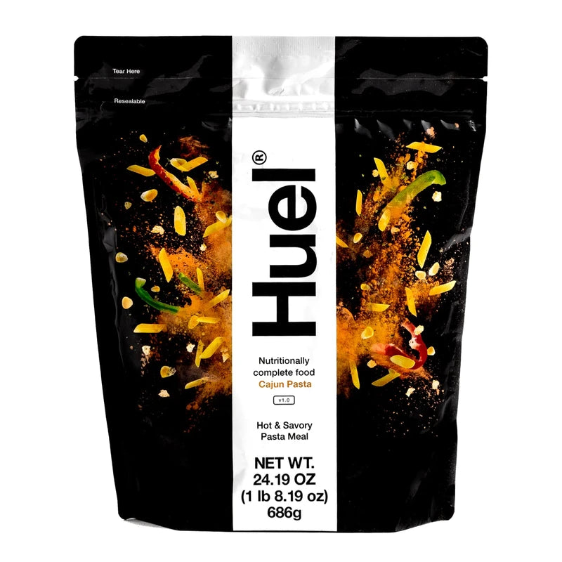 Huel Hot and Savory Instant Meal Replacement - Cajun Pasta - 14 Scoops Packed with 100% Nutritionally Complete Food, Including 25g of Protein, 6g of Fiber, and 27 Vitamins and Minerals