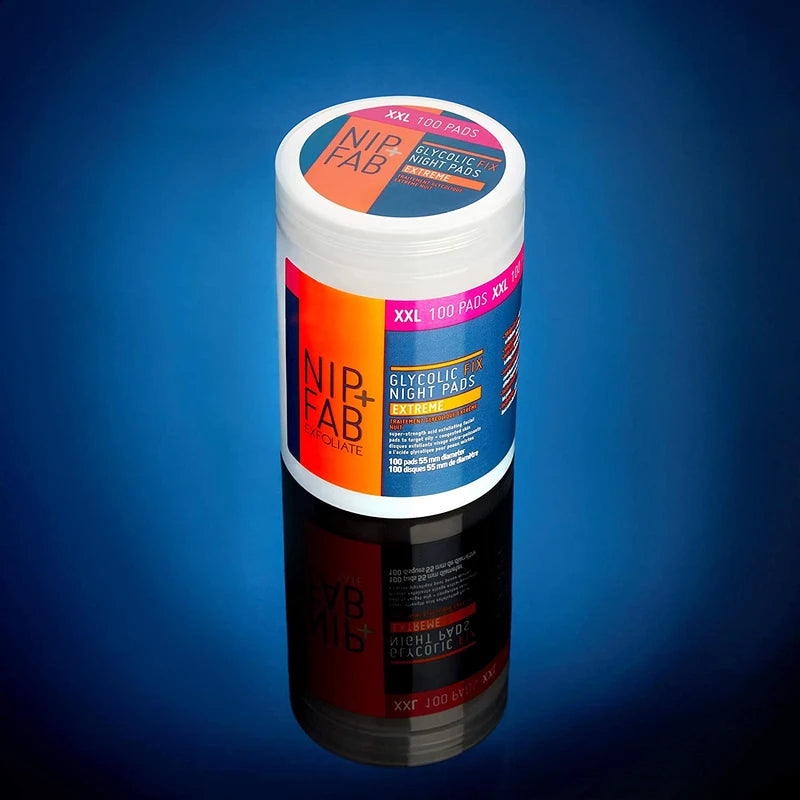 Nip + Fab Glycolic Fix Night Pads Extreme, Supersize, 4.56 Fl Oz, 100 Count