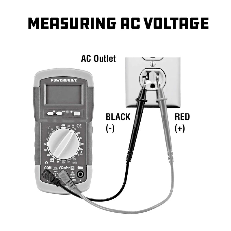 Powerbuilt Fuel System Diagnostic Kit, Pressure Test Gauge, Electrical System Issues, Adapters, Test Leads, Multimeter, Storage Case - 647959
