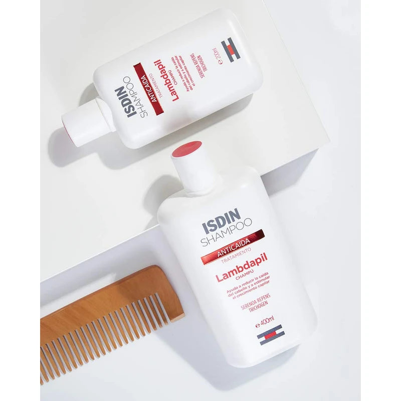 ISDIN Lambdapil Shampoo gegen Haarausfall (200ml) | Hilft, übermäßigen Haarausfall zu reduzieren und das Follikelwachstum zu stimulieren