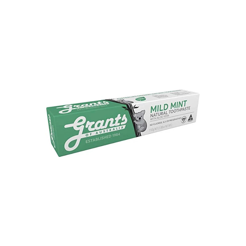 5 Pack of Grants Of Australia Toothpaste Mild Mint 110g
