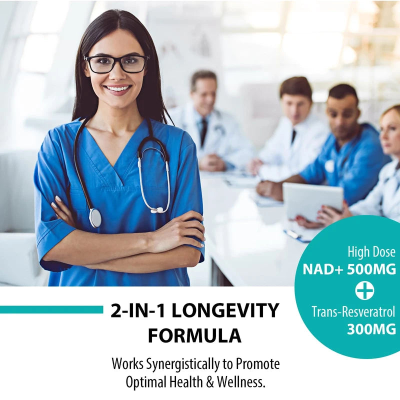 Liposomales NAD+ mit Trans-Resveratrol Ergänzung | Hochdosiert: 800 mg pro Portion 60 Tage | 60 Softgels | Optimale Absorption (60 stück (3er Pack))
