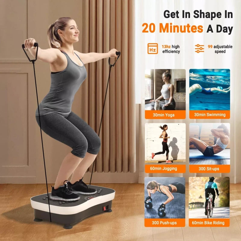 TODO Vibration Plate Exercise Machine Whole Body Vibration Machine with Remot...