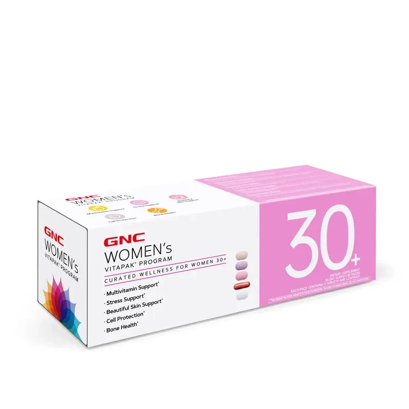 GNC Women's 30+ Vitapak, Multivitamin with Stress & Bone Support, 30 Count