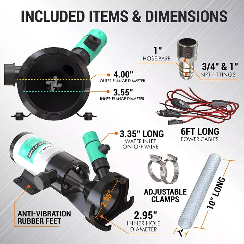 latch.it NEW LATCH.IT RV Macerator Pump | 12V Quick-Release