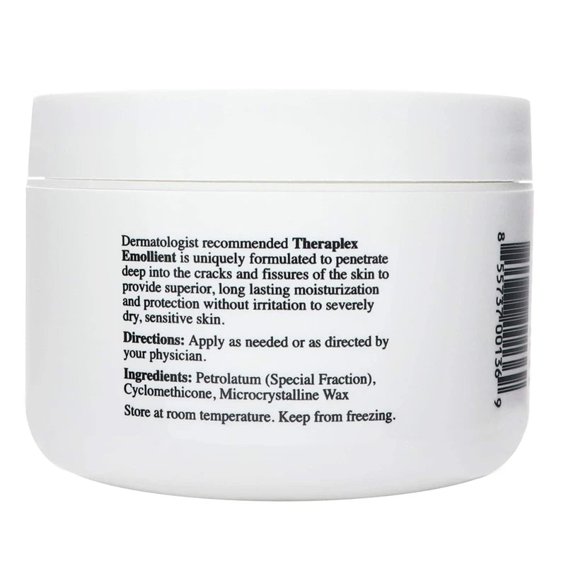 Theraplex Emollient - For Severely Dry Skin, No Parabens or Preservatives, Noncomedogenic, and Hypoallergenic, Gluten Free, Fragrance-Free, Dermatologist recommended (6 oz)