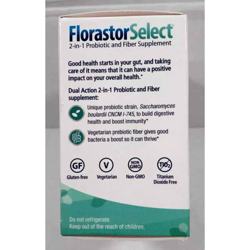 Florastor Select Gut Boost Daily Probiotic Men & Women 30 Veg Capsule 07/25 NEW