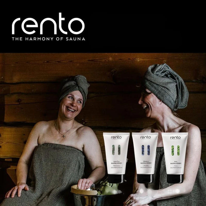 RENTO Sauna Honey 5 Fl. Oz. (150 ml) for Face & Body, Nourishes the Skin, Helps to Open the Pores and Increases Sweat Secretion, 3 Types: Arctic Pine, Birch, Blueberry (Regular, BLUEBERRY)