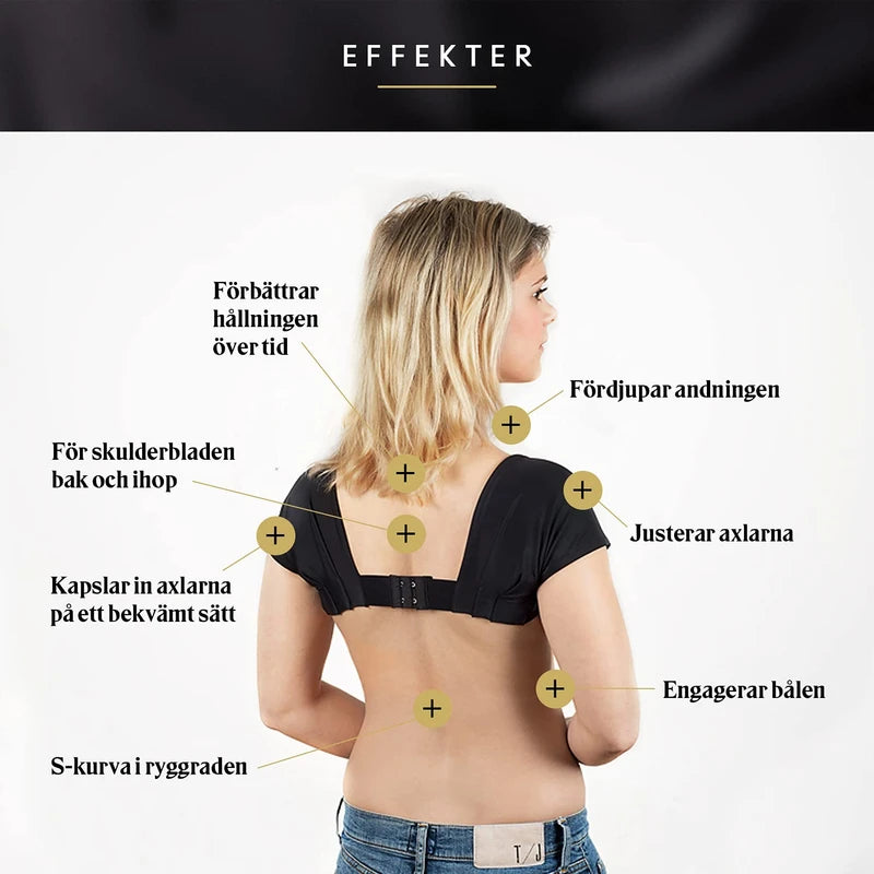 Swedish Posture® Feminine Geradehalter & Rückentrainer speziell für Damen | bessere Körperhaltung | weniger Rücken- & Schulterschmerzen (M-L)