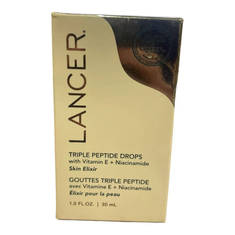 Lancer Triple Peptide Drops with Vitamin E + Niacinamide 1oz / 30ml NO BOX