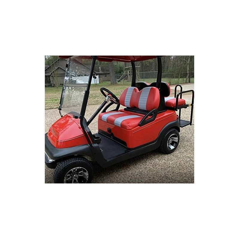 Club Car Precedent "STAPLE ON" Golf Cart Seat Cover (2 Stripe) Choose From 30 Colors, Custom Golf Cart Seat Covers, Handmade-Golf-Cart-Seat-Covers, Up To Par Covers