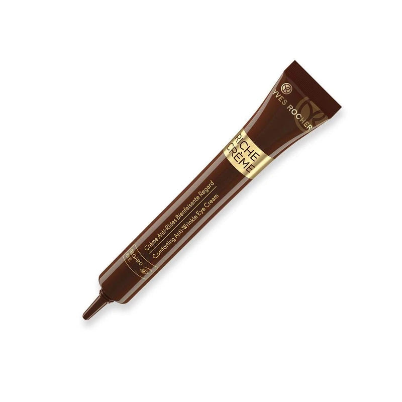 Yves Rocher RICHE CREME Anti-Wrinkle Pampering Eye Care Nourishing Eye Cream for Wrinkles & Tear Bags 1 x Tube 14 ml
