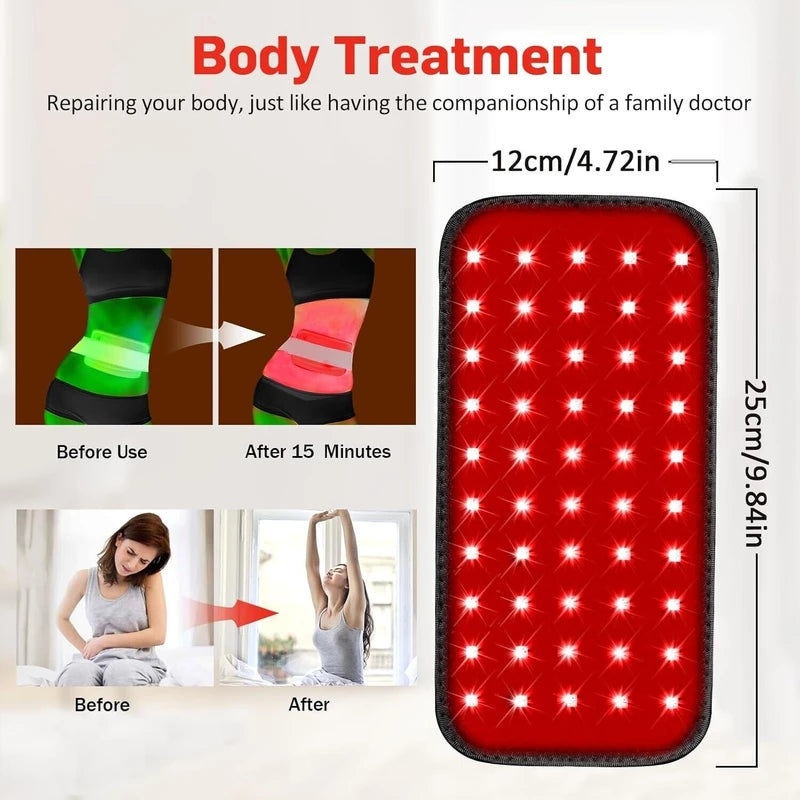 GMOWNW Red Light Therapy Belt, Infrared Light Therapy for Body, Wearable Wrap with Time