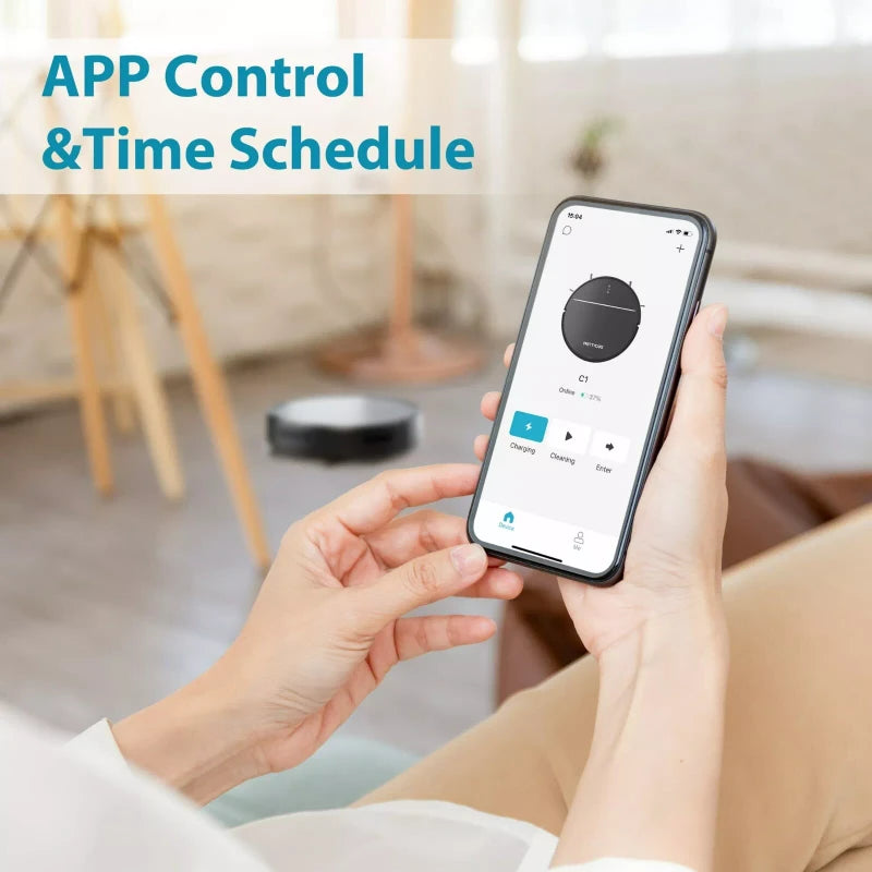 PrettyCare Robot Vacuum Cleaner Model C1 with 2800Pa Featured Carpet Boost - NEW