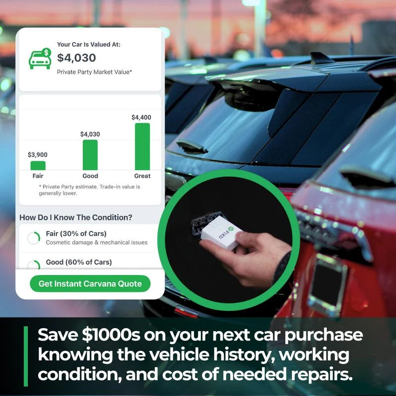 FIXD Bluetooth OBD2 Scanner for Car - Diagnose Over 7,000 Issues, Save Thousands on Repairs