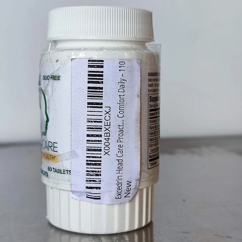 Excedrin 2pk Excedrin Head Care Dietary Supplement Proactive Drug-Free 60 Tabs EXP 12/24