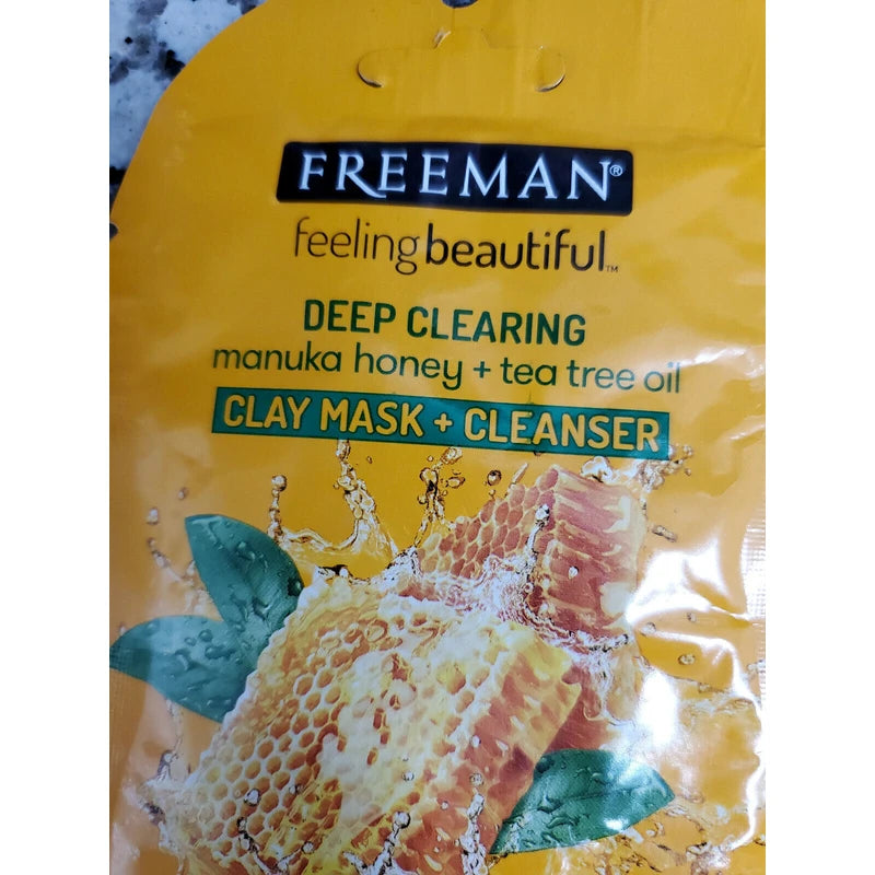 Freeman Deep Clearing Manuka Honey Tea Tree Oil Clay 0.5 fl. oz New