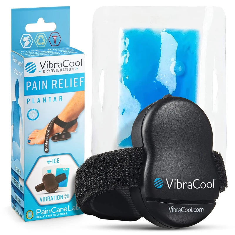 VibraCool: As Seen on Shark Tank Cold Stimulation for Alternative Pain Relief, Mechanical Stimulation – Cold Pad Device for Intense Pain Relief in The Foot (Plantar Fasciitis)