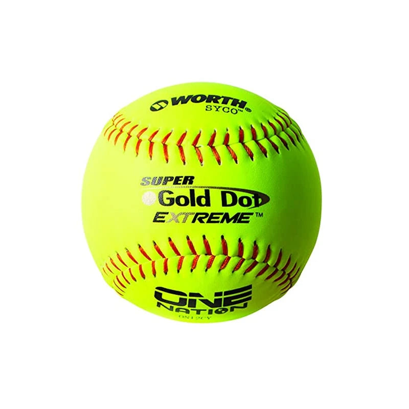 Worth One Nation 12 inch Gold Dot Slowpitch Softball Balls, ON12CY