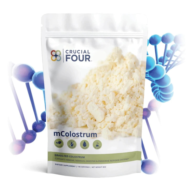Crucial FOUR Bovine Colostrum – 8Oz Grass Fed Colostrum – Low Temp Dried Colostrum Supplement for Dietary Support, Immune Booster – Easy to Mix and Highly Bioavailable