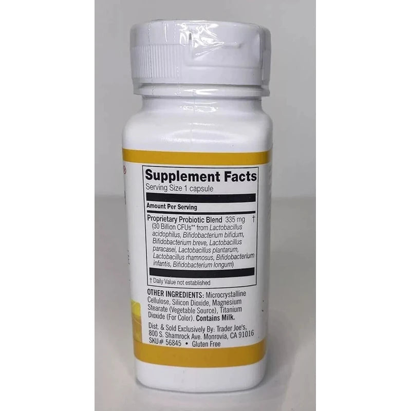 Trader Joe's Advanced Strength Probiotic 30 Capsules In Bottle