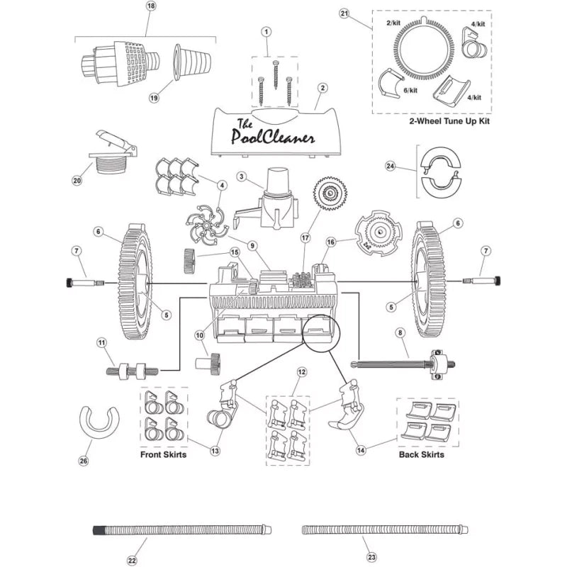 POOLVERGNUEGEN THE POOLCLEANER 2X, 4X HOSE CONE BLUE POOL CLEANER PART 896584000-172/