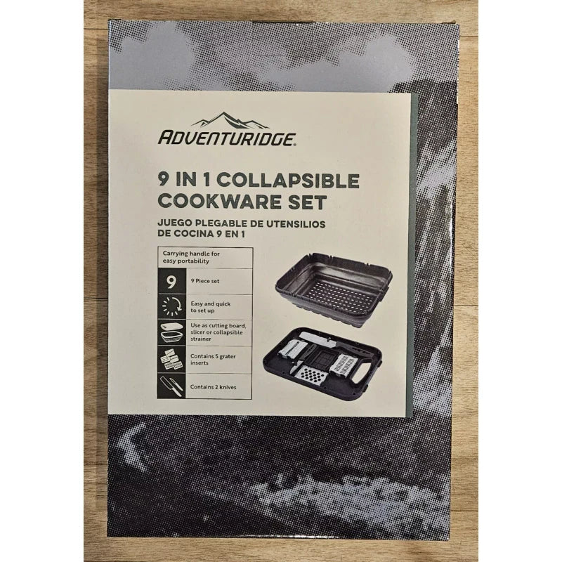Adventuridge 9 In 1 Collapsibile Cookware Set , Great For Camping , New In Box