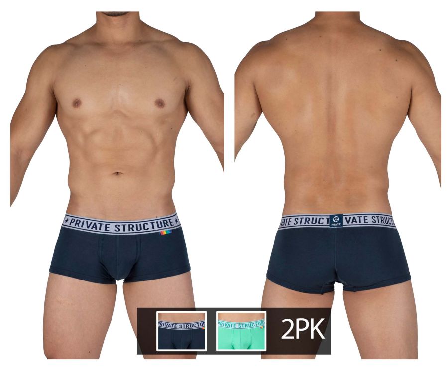 Private Structure Pride 2PK Mid Waist Trunks