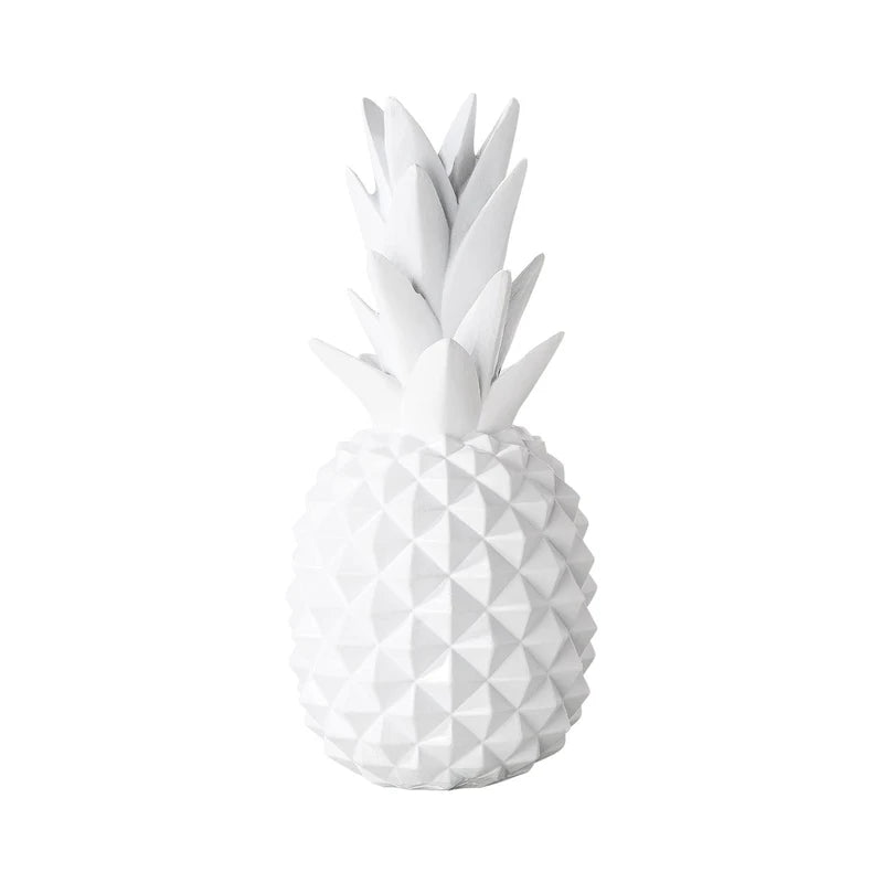 shelfmade White Decorative Pineapple - Living Room Table Decoration Made of Resin Polyresin Decorative Pineapple White New Year's Eve & Wedding Decoration Gift - White Decoration Modern - Pineapple