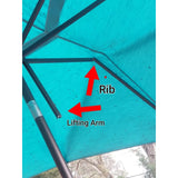 Ribcast Fast Fix 3/4" Broken Umbrella Rib Repair Kit Patio Offset Market Cntlvr Ribcast