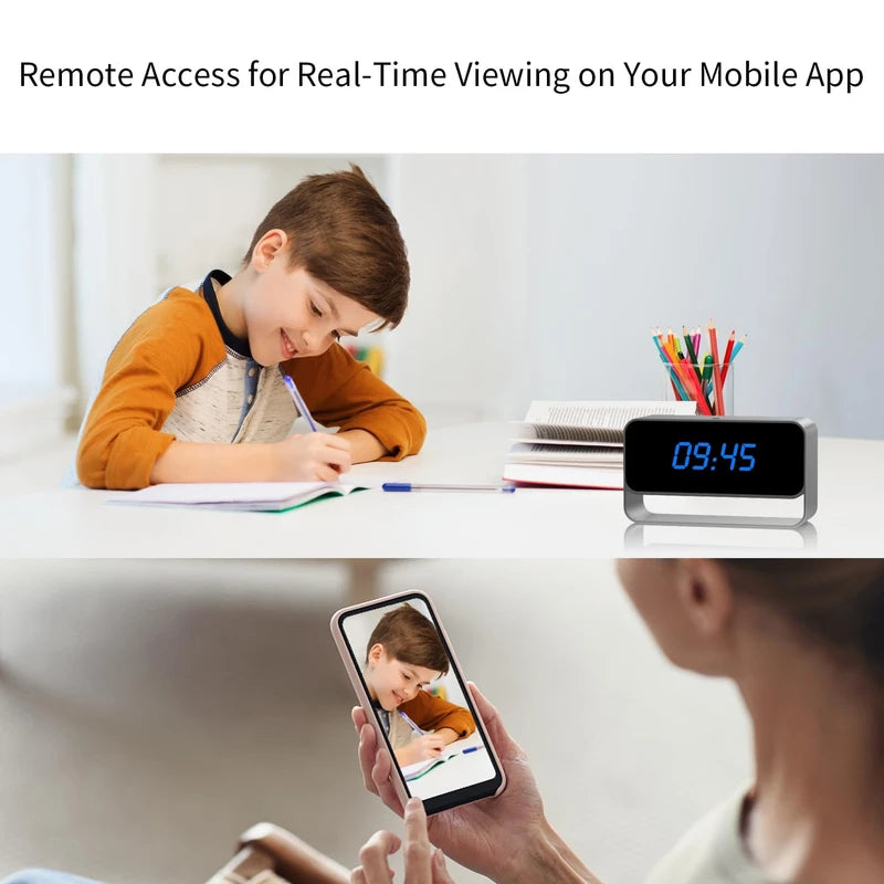 LIBREFLY LIBREFLY Clock Camera - Full HD 1080P WiFi Camera - Mini Wireless Nanny Cam with Night Vision - Indoor Home Security Surveillance