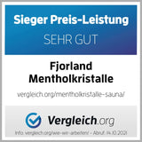 FJORLAND® - Menthol Crystals 100g - Premium Quality for Sauna - Crystals Made of Menthol - Sauna Infusions - In Resealable Tin - 100% Natural Ingredients