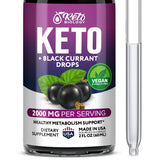 Drugstore Black Currant Seed Oil Extract + Keto Drops 2000 mcg - Made in USA - Natural Keto Liquid Keto Supplement - Advanced Ketones Supplement Keto Food - 2 fl oz