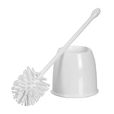 Casabella Toilet Bowl Brush with Holder Set, White