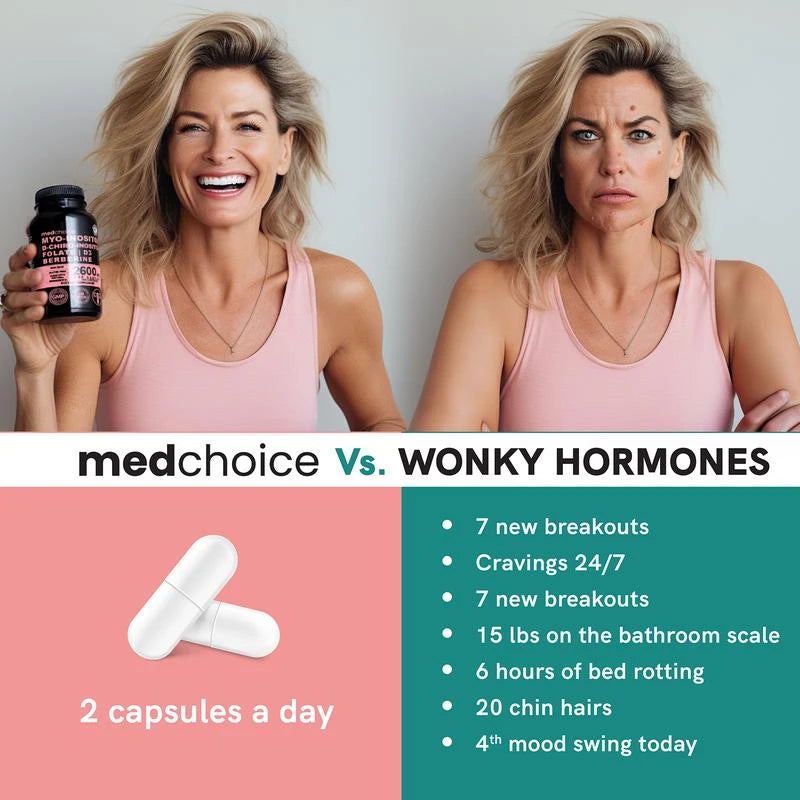 MEDCHOICE 14-in-1 Inositol Supplement Support for Women - 40:1 Myo-Inositol & D-Chiro Inositol Powder Womens Supplement, Pack of 1 - Specification: Default