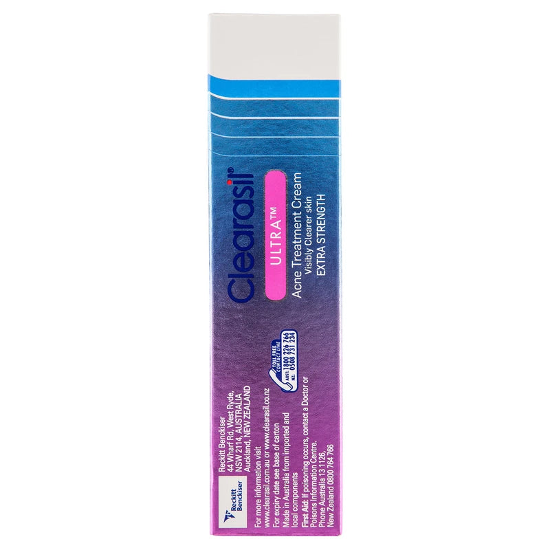 Clearasil Ultra Acne Treatment Extra Strength Face Cream Reduce Pimples, 20g