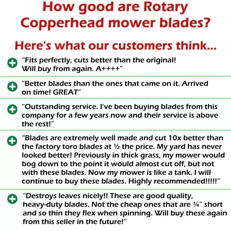 For Gravely COPPERHEAD 3-PACK 52" HD GRAVELY HIGH LIFT BLADES GDU10231, 0450300 -MADE IN USA