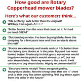 For Gravely COPPERHEAD 3-PACK 52" HD GRAVELY HIGH LIFT BLADES GDU10231, 0450300 -MADE IN USA