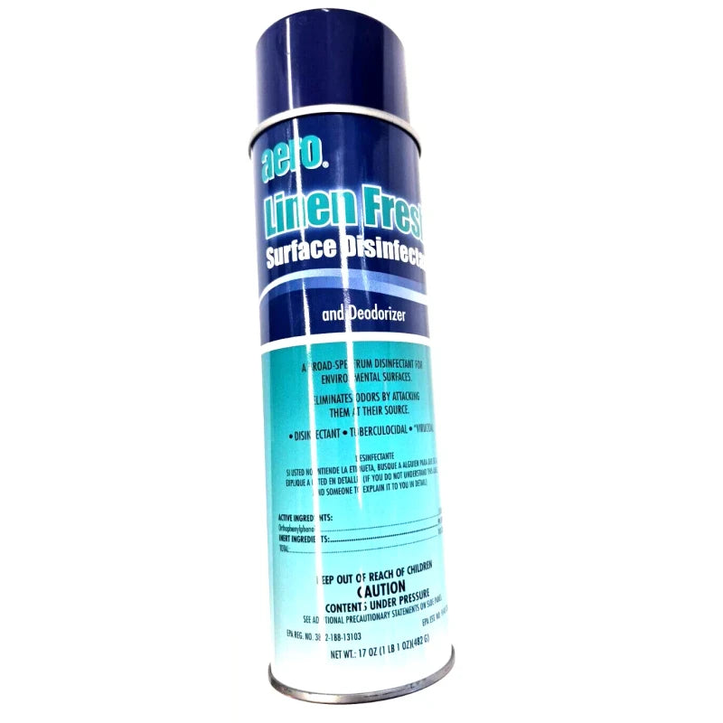 Aero Surface Disinfectant and Deodorizer, Linen Fresh Scent, 17-oz., aero Linen Fresh