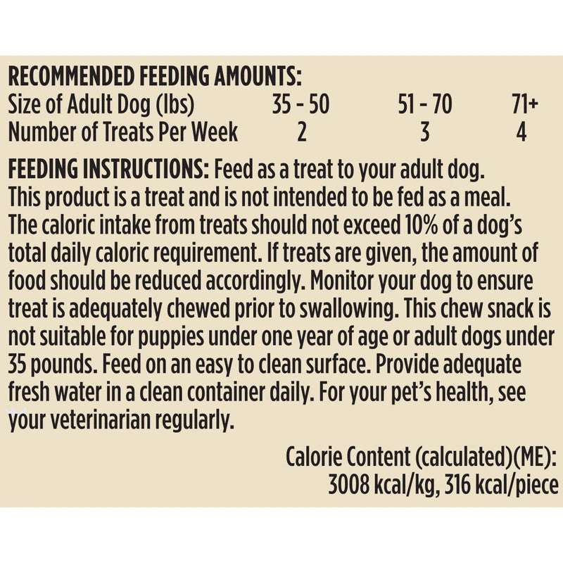 Purina Prime Bones Made in USA Facilities Limited Ingredient Natural Large Dog Treats, Chew Stick with Wild Venison - 3 ct. Pouch
