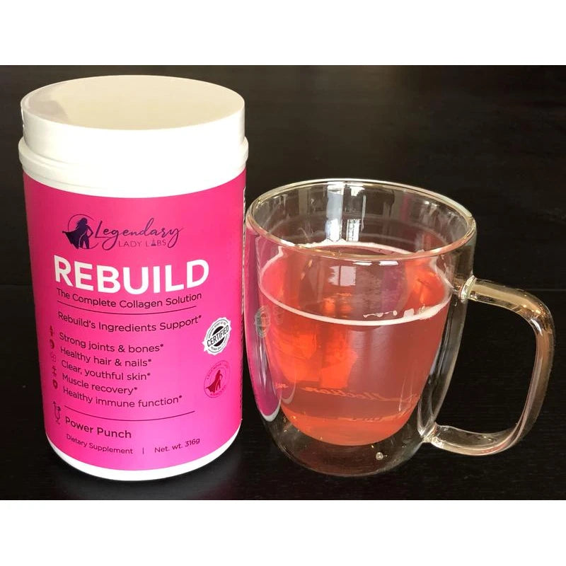 Rebuild Clean Collagen Solution | Collagen, Vitamin C, & Boron | Made in USA | GMO Free