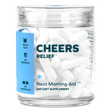 Cheers Relief | Next Morning Aid with Ginger + White Willow Bark | Feel Better After Drinking | 12 Doses | Ginger, White Willow Bark, L-Theanine, Caffeine