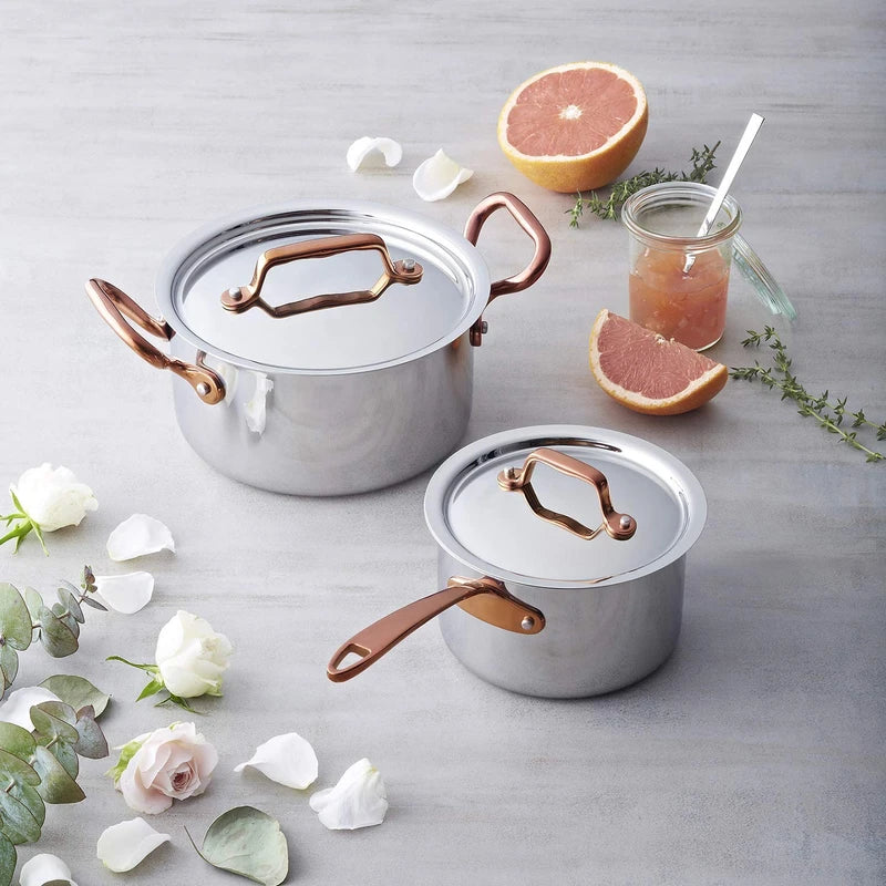 Vitacraft 3951 Induction Compatible Single Handle Pot, 4.7 inches (12 cm), Rose Gold