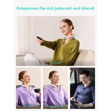 SKG Nackenmassagegerät mit Wärme, elektrisches Rotlicht-Puls-Vibrations-Traktions-Nackenmassagegerät zur Schmerzlinderung im tiefen Gewebe, tragbares 4D-Massagegerät, Nackenentspanner,K5-3 PRO