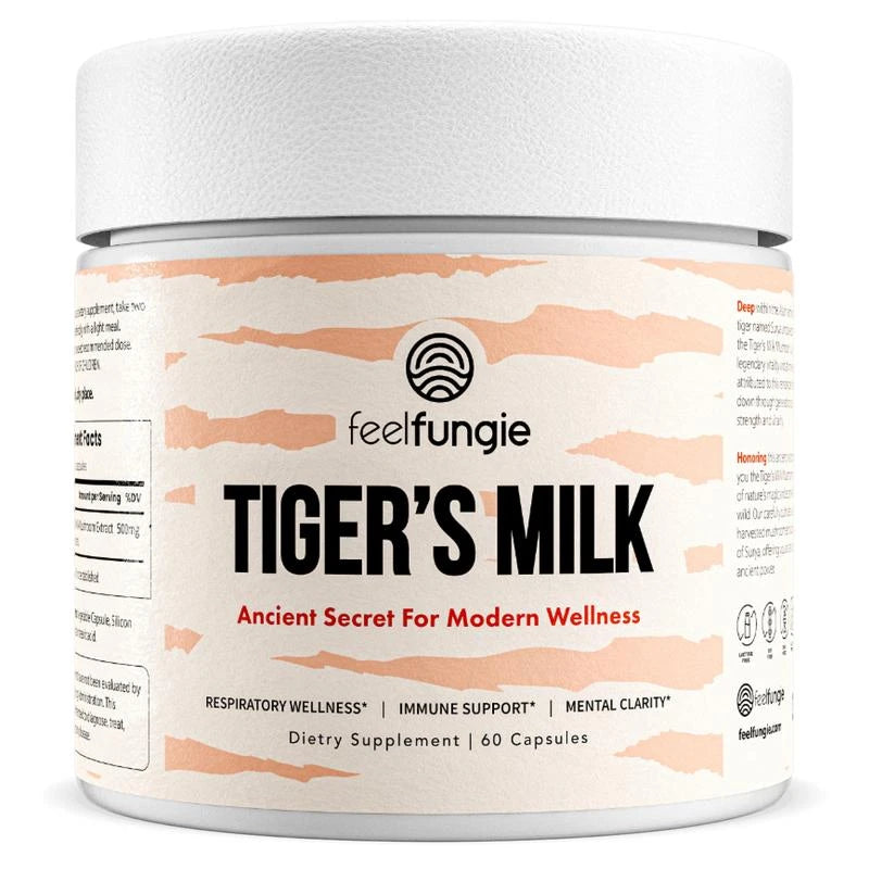 Tiger Milk Mushroom Supplement | Hair Growth & Immune Support | Gut & Digestive Health | Boosts Memory, Focus, Brain Health, Cognitive Focus | Clear Skin, Respiratory & Lung Health