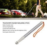 Telescopic Blind Walking Stick Anti Slip Shockproof Blind Reflective Guide Cane with Storage Bag for Visually Impaired People