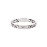 Emporio Armani men's stainless steel bracelet with carabiner, slider or magnetic clasp